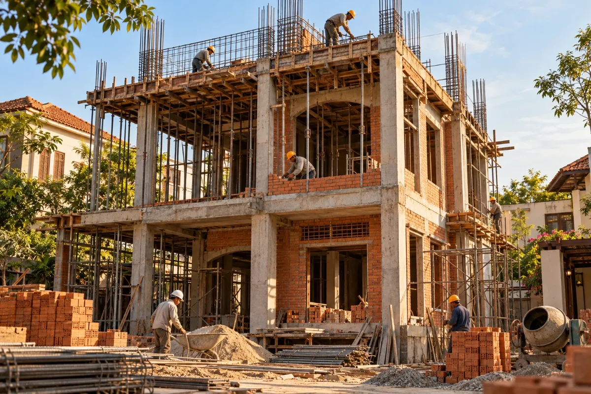 Xây dựng phần thô – Kiến Tạo Home